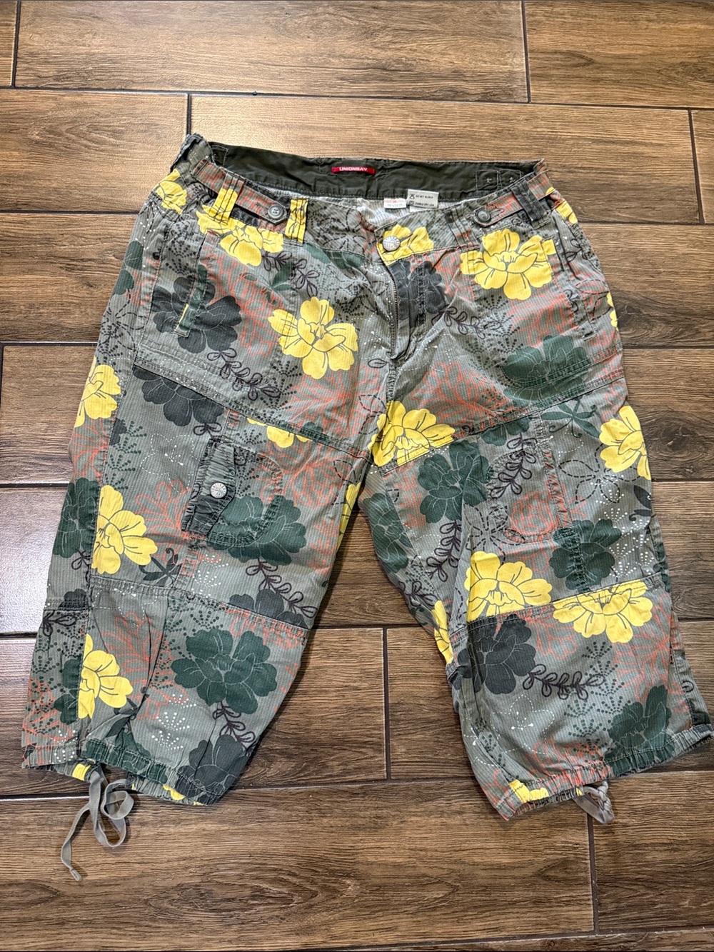 VTG Unionbay Cargo Capri Pants Womens 14 Utility Y2K
